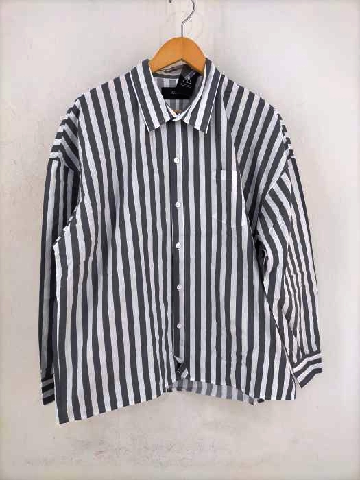 AZUL by moussy(アズールバイマウジー) STRIPE RELAX SHIRT メンズ  S