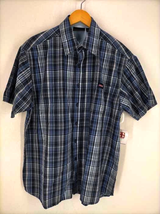 ディッキーズ Dickies 胸ロゴ刺繍チェック柄半袖シャツ メンズ JPN：L