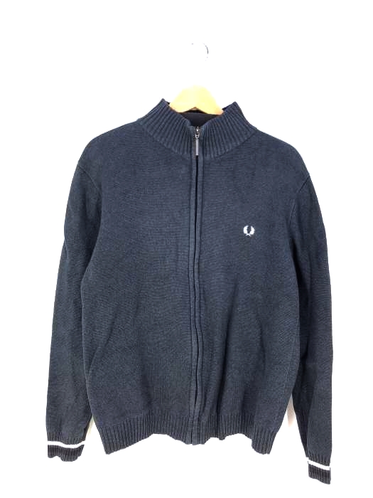 FRED PERRY(フレッドペリー) ジップアップ ハイネックコットンニット メンズ JPN：M
