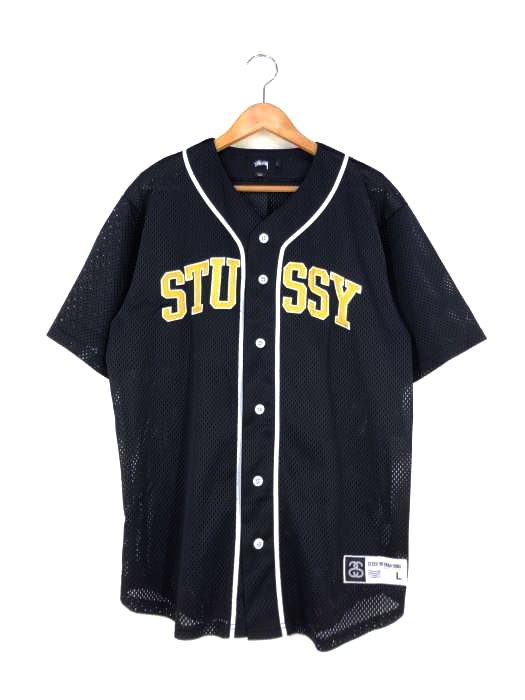 Stussy(ステューシー) ロゴ メッシュ ベースボールシャツ メンズ JPN：L