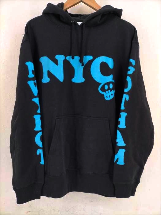 ユーズドフルギ USED古着 {{GOTHAM NYC}} プリントパーカー メンズ JPN：L