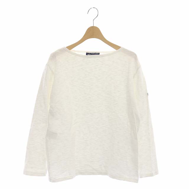 SAINT JAMES(セントジェームス) バスクシャツ カットソー プルオーバー 長袖 SM 白 ホワイト /DF レディース  SM