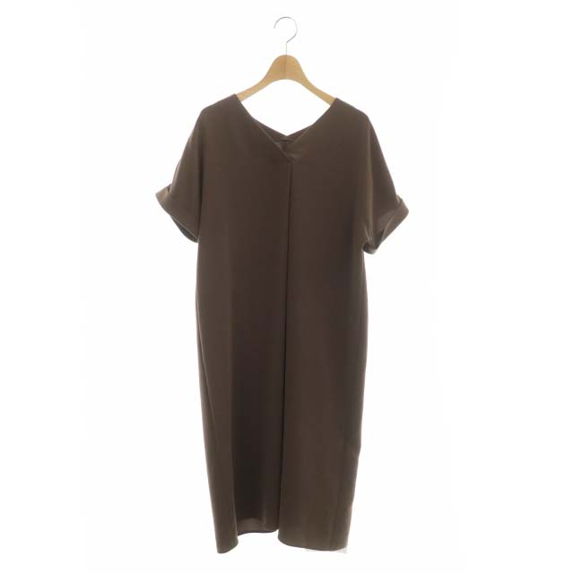 theory luxe(セオリーリュクス) 19SS DOUBLE WEFT SUSIE ワンピース 半袖 ロング 38 茶 ブラウン /MF レディース  38(日本サイズM相当）