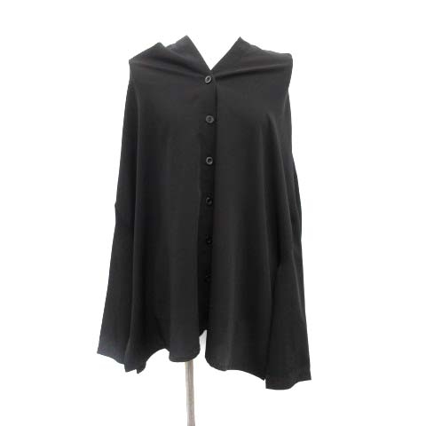 USED古着(ユーズドフルギ) {{M2}} ブラウス シャツ 長袖 変形 38 M 黒 ブラック /ST レディース レディース  38(日本サイズM相当)