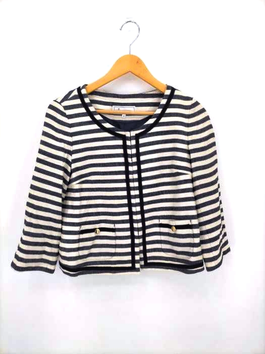 Rope Picnic(ロペピクニック) ボーダーノーカラージャケット レディース JPN：38