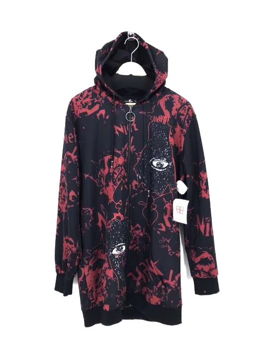 NieR CLOTHING(ニーア クロージング) 総柄ロングジップパーカー メンズ FREE