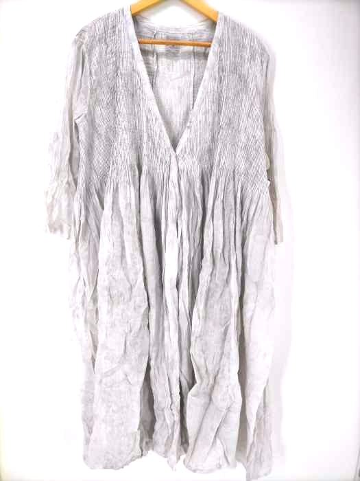 maison de soil Pintuck Wrap Dress ムラ染め ピンタック ワンピース レディース JPN:2