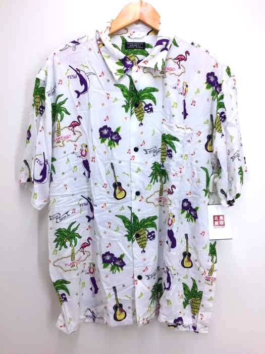 USED古着(ユーズドフルギ) 総柄オープンカラーアロハシャツ メンズ JPN：L
