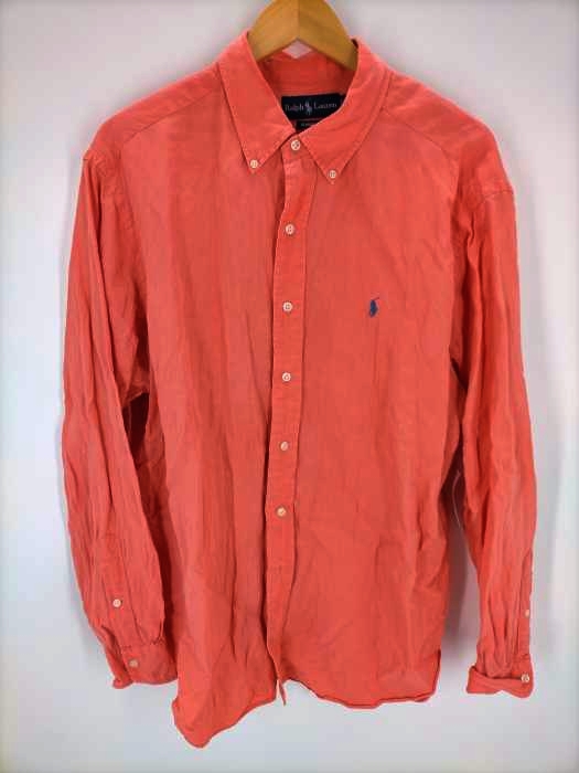RALPH LAUREN(ラルフローレン) classic fit ボタンダウンシャツ シルクリネン メンズ import：XL