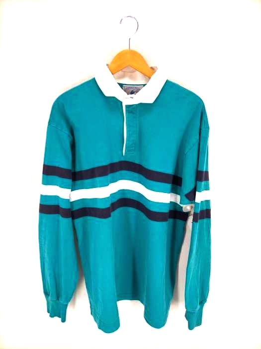 LANDS END(ランズエンド) 80-90s MADE IN USA ボーダーラガーシャツ メンズ  XL
