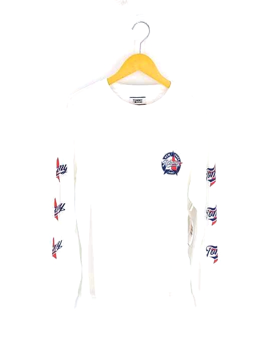 tommy jeans(トミージーンズ) プリント ロングスリーブカットソー メンズ JPN：M