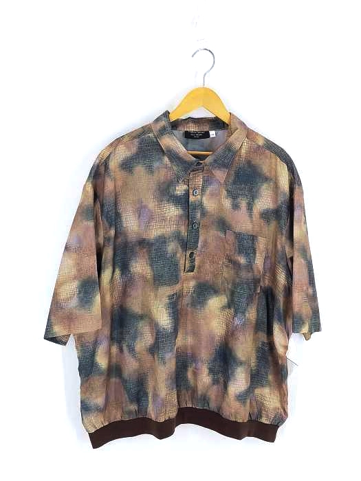 USED古着(ユーズドフルギ) Fulton Street オーバーサイズ 総柄ポロシャツ メンズ  3X