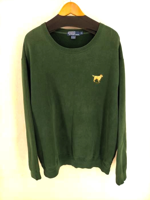 Polo by RALPH LAUREN(ポロバイラルフローレン) 90S ドッグ刺繍コットンアクリルスウェット メンズ JPN：XL