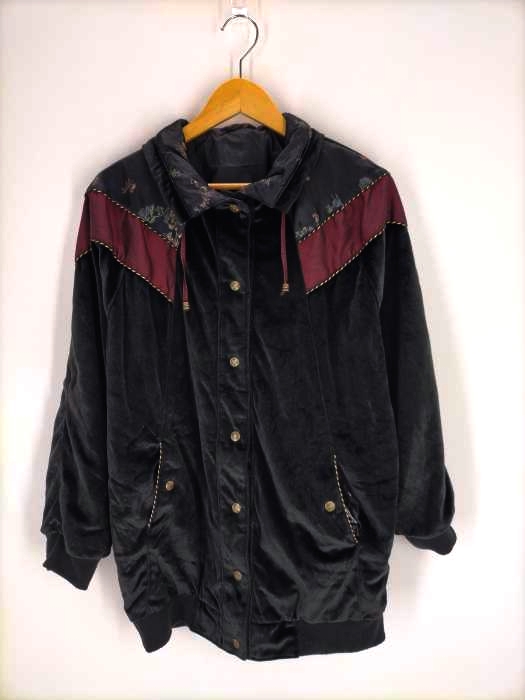 USED古着(ユーズドフルギ) 90S cs signature リバーシブルベロアコーチジャケット メンズ 表記無