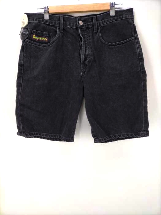 シュプリーム Supreme 15SS Denim Skate Short ブラックデニム メンズ