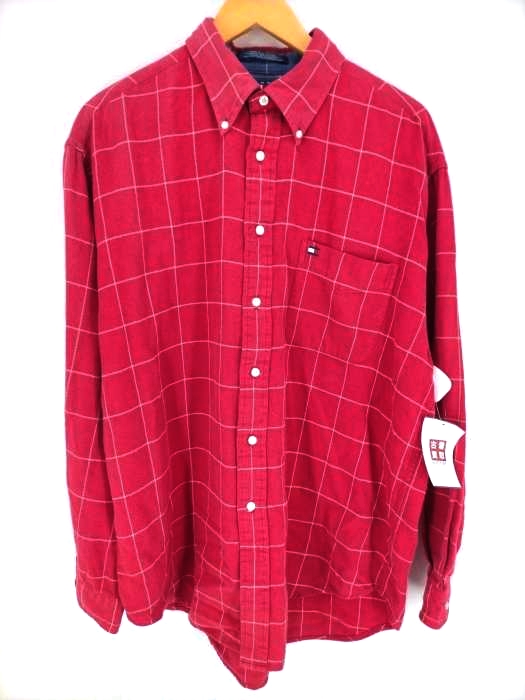 TOMMY HILFIGER(トミーヒルフィガー) 90s フィリピン製 格子 ボタンダウンシャツ メンズ JPN：L