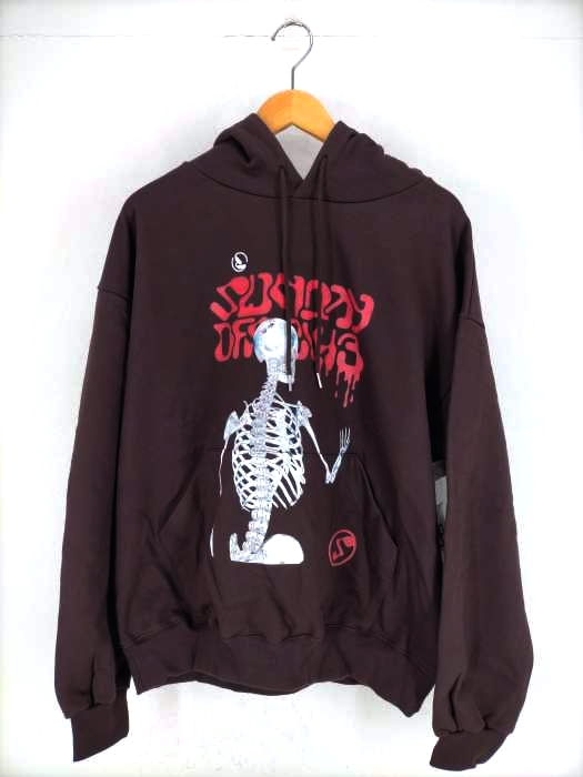 ユーズドフルギ USED古着 {{sunday of fclub}} skull  logo パーカー メンズ JPN：M