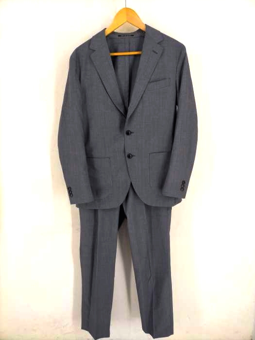 ユナイテッドアローズグリーンレーベルリラクシング UNITED ARROWS green label relaxing シャンブレー カジュアルスーツ メンズ  ジャケット46 パンツ80