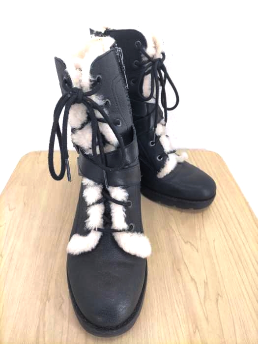 アグ UGG レザーコンバットブーツ レディース JPN：24.5