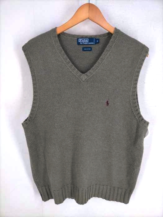 ポロバイラルフローレン Polo by RALPH LAUREN ポニーロゴVネックコットンベスト メンズ JPN：S