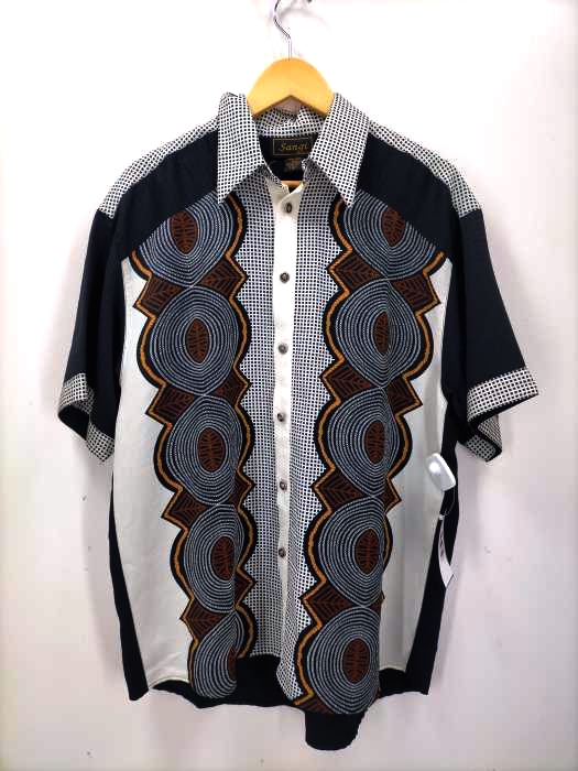 サンギ Sangi レトロ柄シャツ メンズ  S