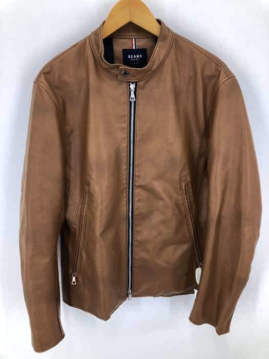 BEAMS HEART(ビームスハート) フェイクレザー シングルライダースジャケット メンズ  XL