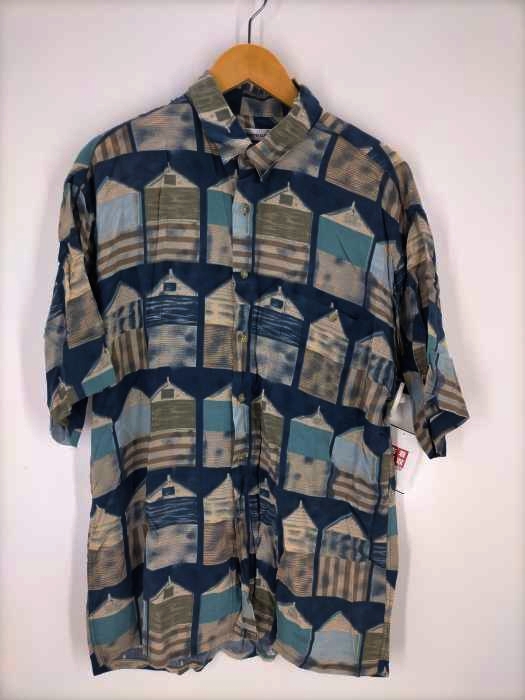 pierre cardin(ピエールカルダン) 半袖 総柄レーヨンシャツ メンズ JPN：L