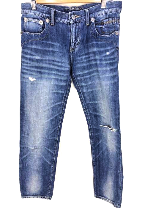 BURBERRY BLUE LABEL(バーバリーブルーレーベル) ダメージ加工 デニムパンツ レディース 23