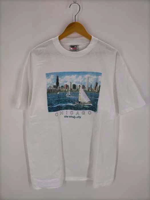 ONEITA(オニータ) 80-90s usa製 CHICAGO プリント半袖Tシャツ メンズ JPN：XL