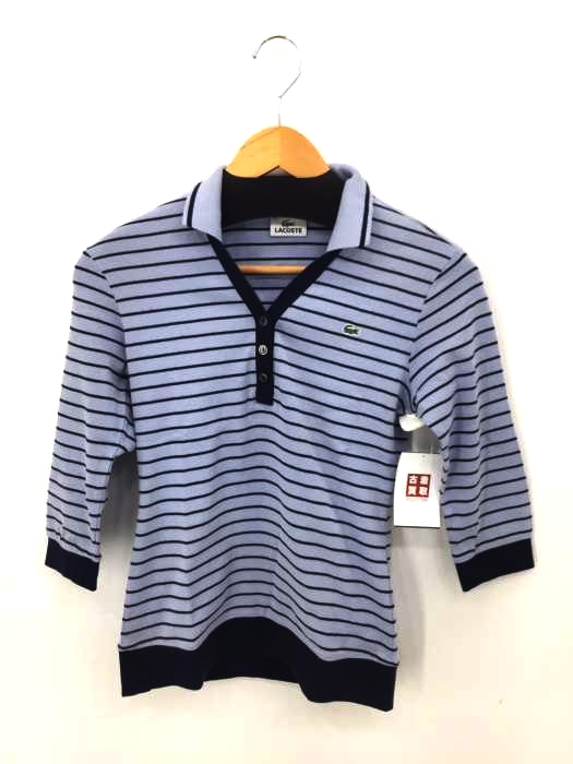 LACOSTE(ラコステ) ロゴワッペン ボーダープルオーバーシャツ レディース FR：40