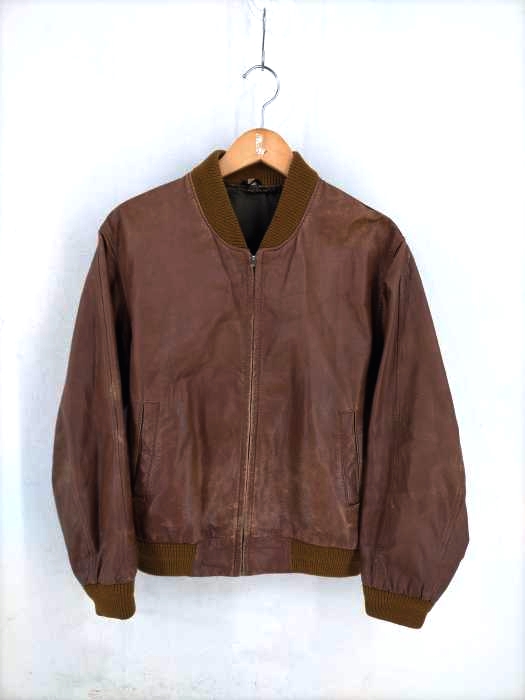 USED古着(ユーズドフルギ) 70s 片爪ykkジッパー レザーブルゾン メンズ JPN：L