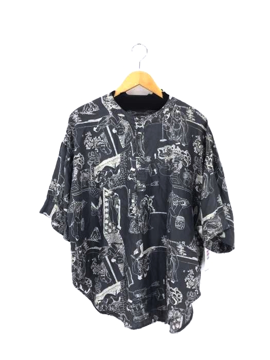 USED古着(ユーズドフルギ) 春画 ヘンリーネックシルクシャツ メンズ import：M