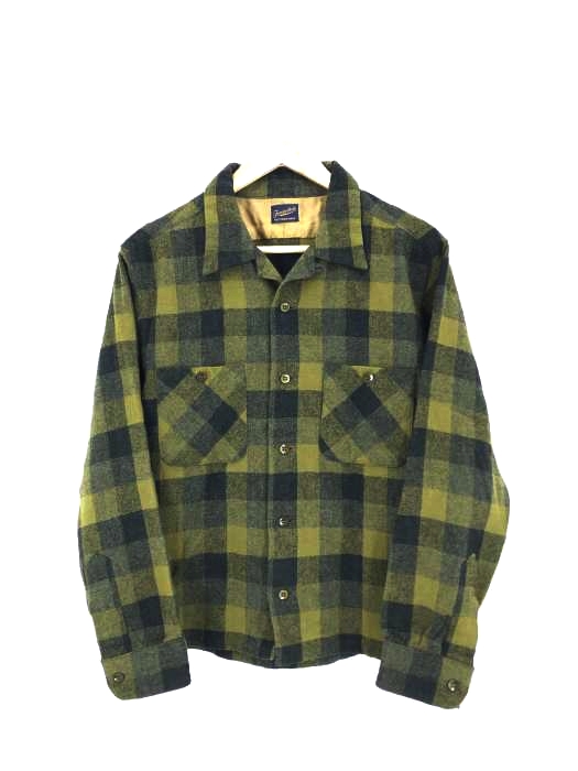 テンダーロイン TENDERLOIN ウールブロックチェックオープンカラーシャツ メンズ JPN：XS