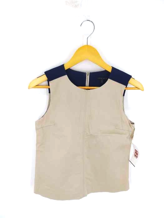theory(セオリー) Sateen Stretch Allecra バックジップバイカラーベスト レディース JPN：S