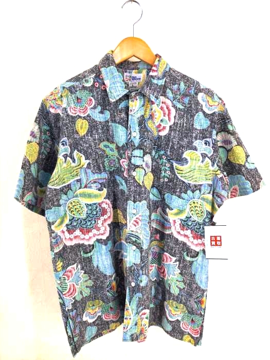 Reyn Spooner(レインスプーナー) 90S ハワイ製 ビキニタグ コットンポリアロハシャツ メンズ JPN：L