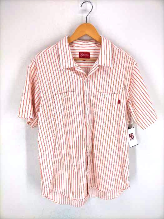 シュプリーム Supreme 17SS Stripe Denim S/S Shirt メンズ JPN：L