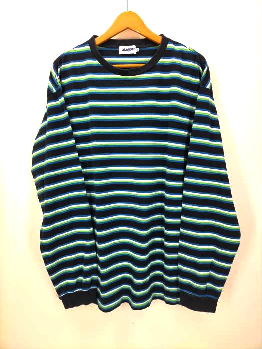 X-LARGE(エクストララージ) BORDER L/S TEE メンズ  XL
