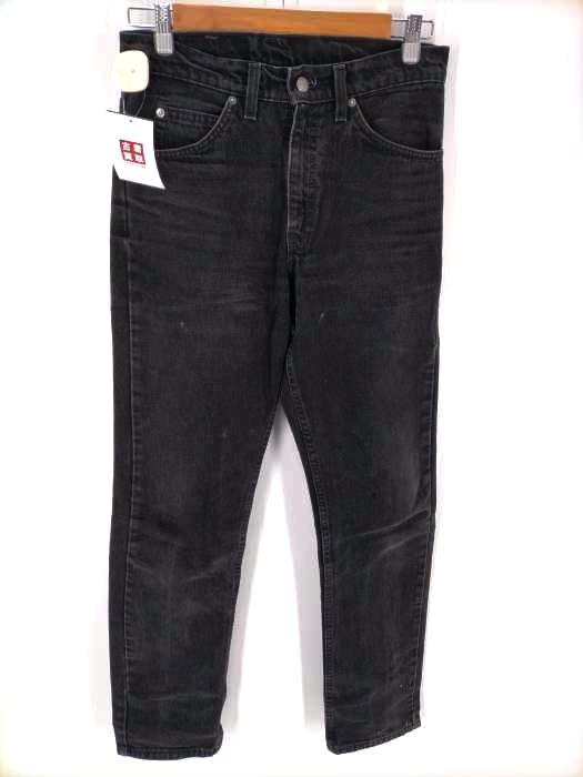 リーバイス Levis 90S USA製  505 REGULAR FIT STRAIGHT LEG オレンジタブ ボタン裏554刻印 ブラックデニムパンツ 96年製 メンズ  W31 L32