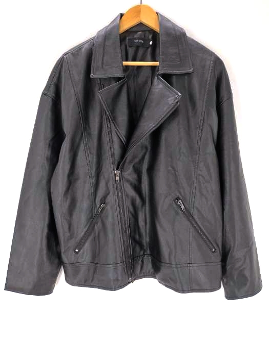 ユーズドフルギ USED古着 {{TOP NOTE}} エコレザー ダブルライダースジャケット メンズ JPN：3