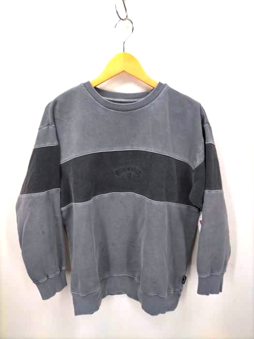 ビラボン BILLABONG バイカラー オーバーダイ フロントロゴクルーネックスウェット レディース JPN：S