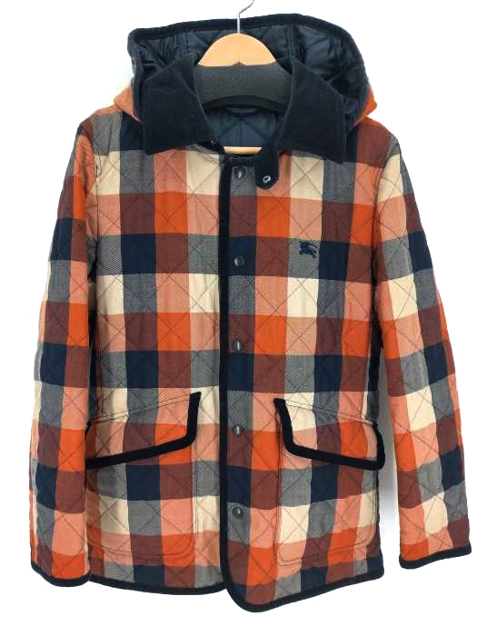 BURBERRY BLACK LABEL(バーバリーブラックレーベル) ブロックチェック中綿キルティングジャケット フード付き メンズ  M