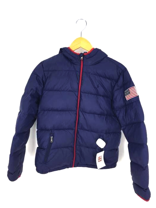 POLO RALPH LAUREN(ポロラルフローレン) 星条旗ワッペン ジップアップダウンジャケット レディース  XL/TG