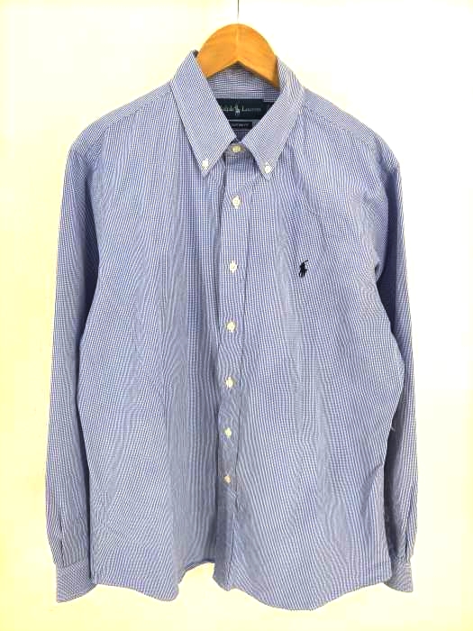 RALPH LAUREN(ラルフローレン) CUSTOM FIT ギンガムチェック ポニー刺繍シャツ メンズ JPN：L