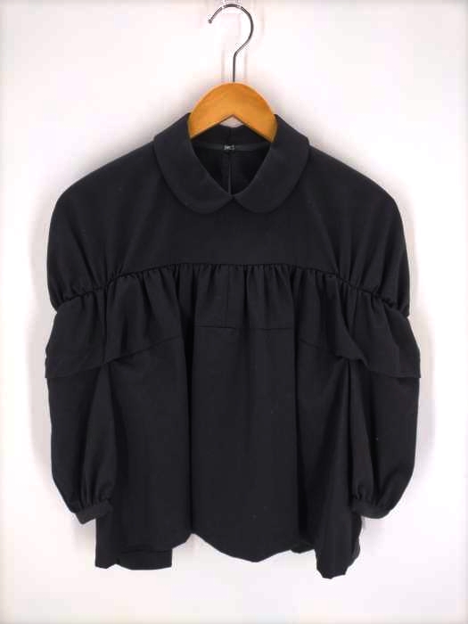 tricot COMME des GARCONS(トリココムデギャルソン) AD2016 16AW 丸襟ギャザーデザインウールブラウス レディース JPN:M