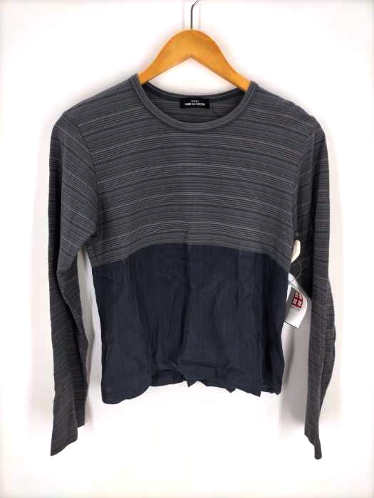tricot COMME des GARCONS(トリココムデギャルソン) AD1994 製品染めキュプラ切替ボーダーカットソー レディース 表記無
