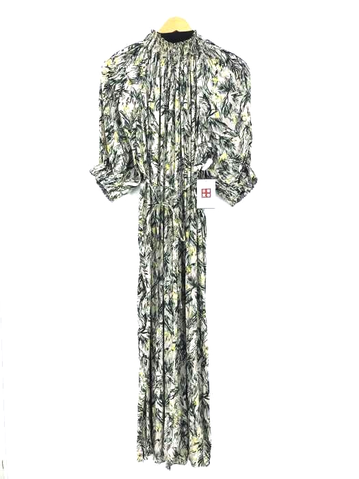 FRAY I.D(フレイアイディー) リーフ柄フレアロングワンピース  