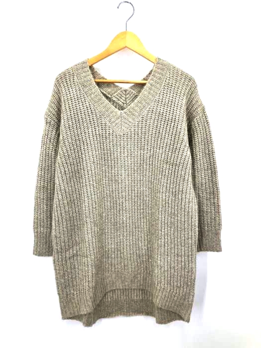 AZUL by moussy(アズールバイマウジー) 前後Vネックチュニックニット レディース  M