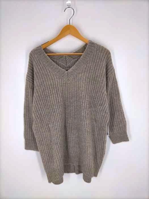 AZUL by moussy(アズールバイマウジー) 前後Vネックチュニックニット レディース  M