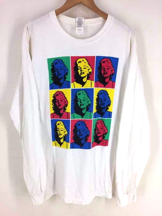 GILDAN マリリン・モンロー 長袖プリントクルーネックTシャツ メンズ  L