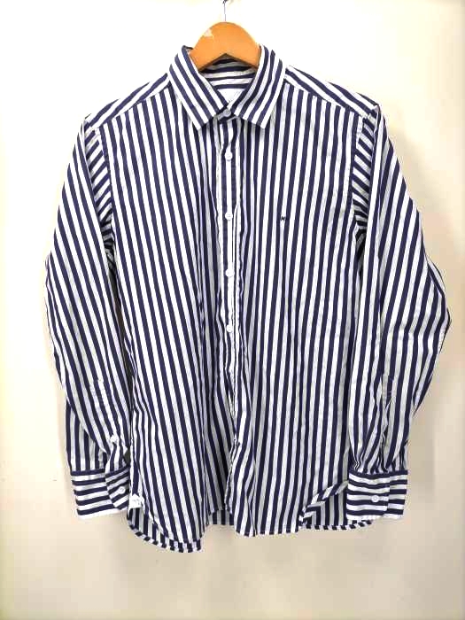 マッキントッシュフィロソフィー MACKINTOSH PHILOSOPHY MP刺繍 L/S ストライプシャツ メンズ US：38
